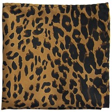 New men's polyester brown leopard hankie pocket square formal wedding prom party
