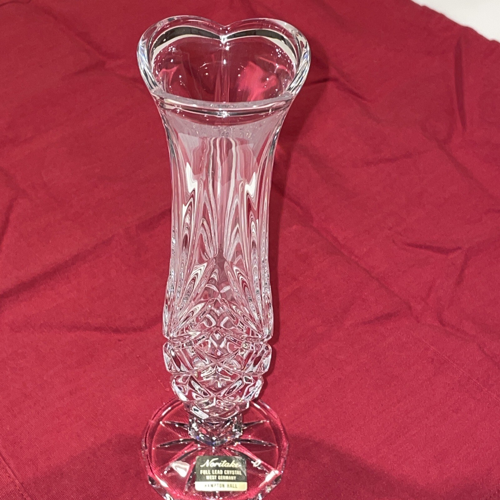 Noritake Full Lead Crystal West Germany Hampton Hall 8 1/2” Bud Vase