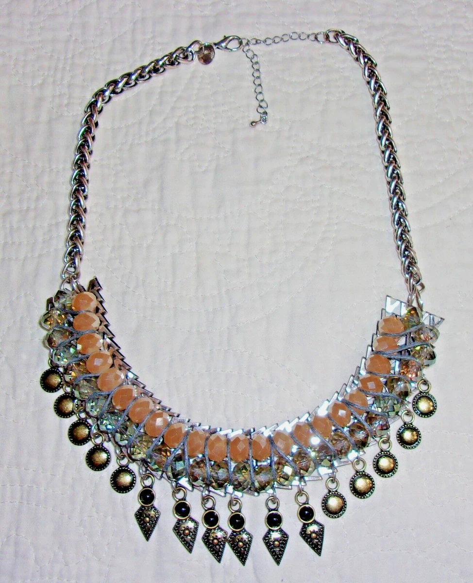 Vintage Lovisa Multi Layer Mixed Color Faceted Bead Statement