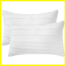 Standard Size Pillow Shams Set of 2, Ultra Soft Breathable 20 x 26 Inches Pil...