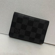 LOUIS VUITTON Damier N63075 Graphite Organizer de Poche Card Case Authentic