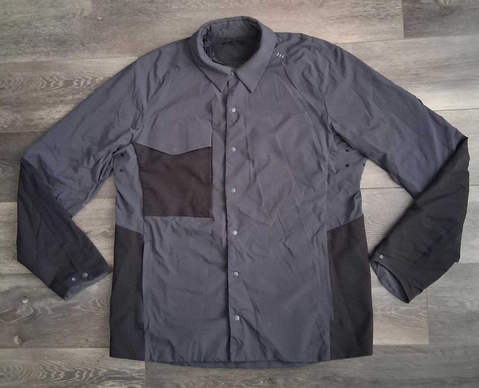 Lululemon x Wilderness Escape & Explore Long Sleeve Shirt Grey Black Size XL