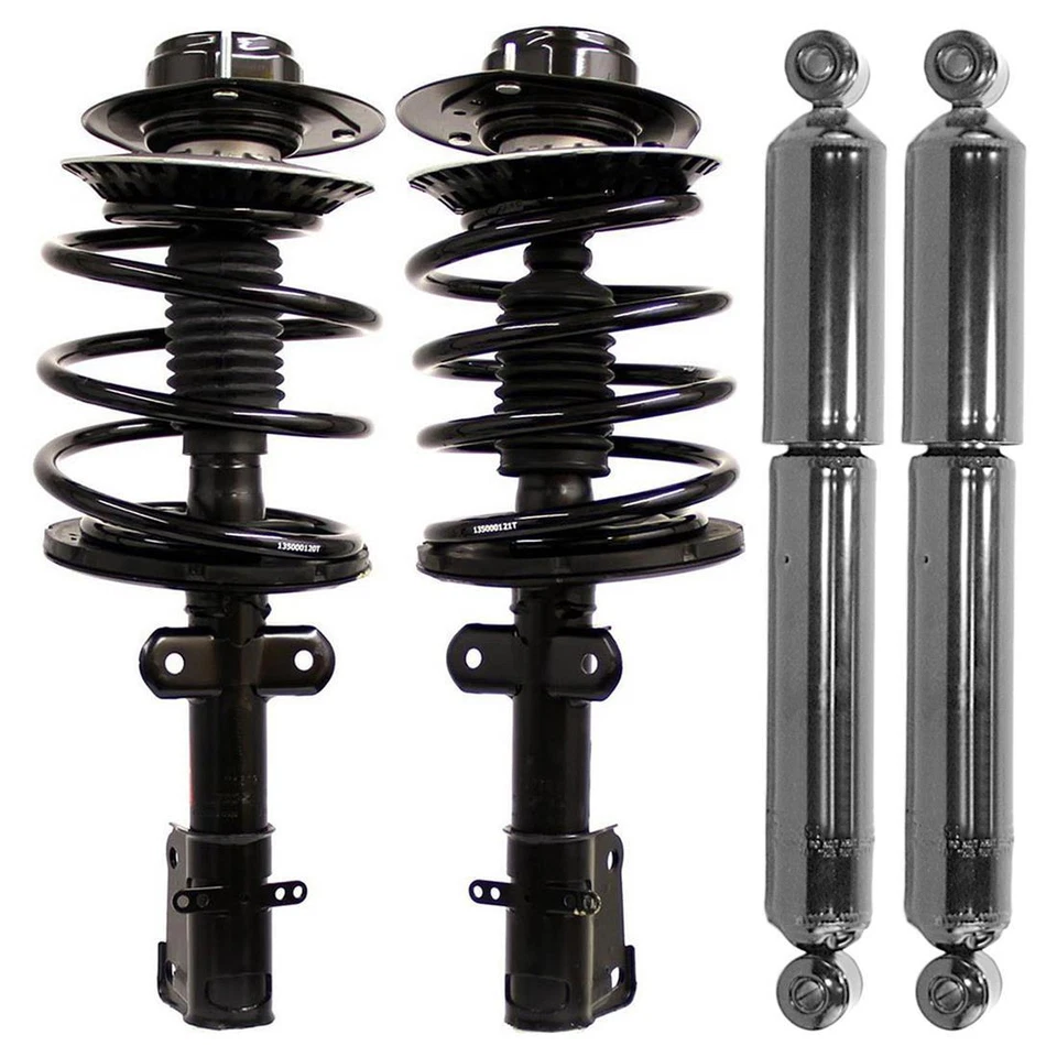 Conjunto de puntales amortiguadores delanteros traseros tracción delantera 4 piezas para Dodge Grand Caravan 2001-2007 Foto 2 de 4