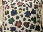 Scalamandré Rosette Disco Pillow 12 in Sq Animal Print Velvet Back & Cording NEW — photo 9