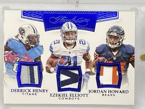 2016 Flawless EZEKIEL Elliott DERRICK HENRY RC ROOKIE PATCH SP #3/5 - Picture 9 of 16