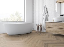 Laminate Flooring Herringbone Greige Oak 12mm Lignum Fusion 1.92m² Pack