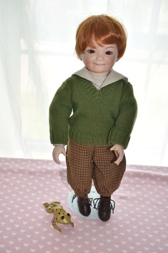 VTG Dianna Effner Mother Goose 15" Porcelain Boy Doll Snips & Snails, Knowles