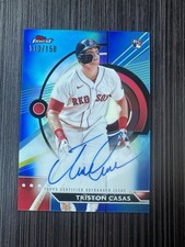 TRISTON CASAS 2023 TOPPS FINEST BLUE REFRACTOR AUTO RC #FA-TC 110/150 RED SOX