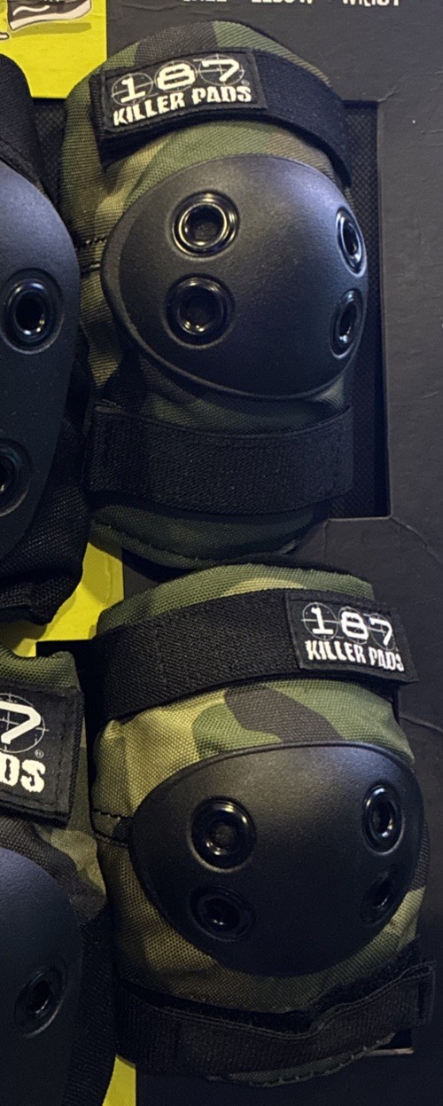 187 Killer Pads Junior Knee & Elbow Pads Combo Pack Black Youth Skate Protection