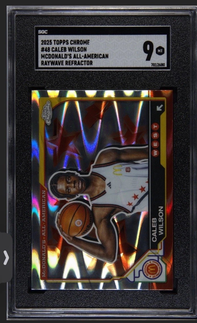 2025 Topps Chrome Mcdonald's All American - Caleb Wilson #48 RayWave...
