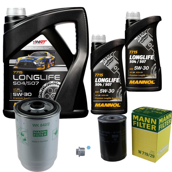 Mann Inspektionspaket 7L Mannol Longlife 5W-30 FüR Opel Frontera A 2.5 TDS-image