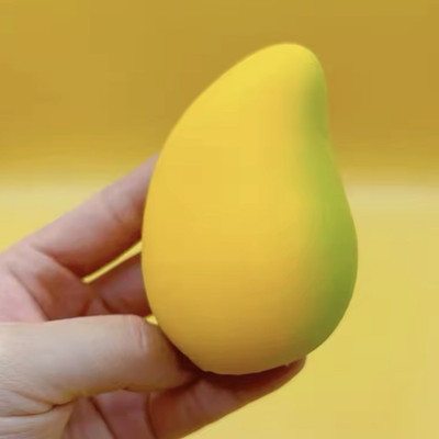 Mango Squeeze Ball Yellow Green Tear-Resistant Foam Stress Relief Toy 3.54 in