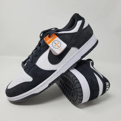 Nike Dunk Low Retro SE Suede Panda Black White FQ8249-100 Men's Size 10.5