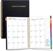 SUNEE 2026-2027 Planner - 24 Months (Jan 2026 - Dec 2027) - 8.5"x11", Black