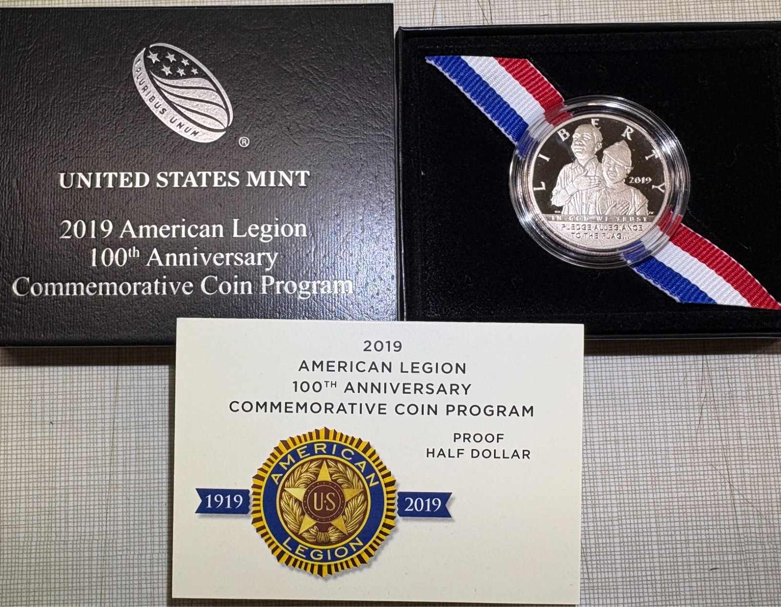 2019-S American Legion 100th Anniversary Proof Half Dollar With OGP And COA