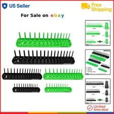 Socket Organizer Tray 6-Piece Plastic SAE Metric Drive Storage for Tools