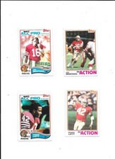 4 TOPPS 1982 NFL CARDS 2 JOE MONTANA AND 2 RONNIE LOTT