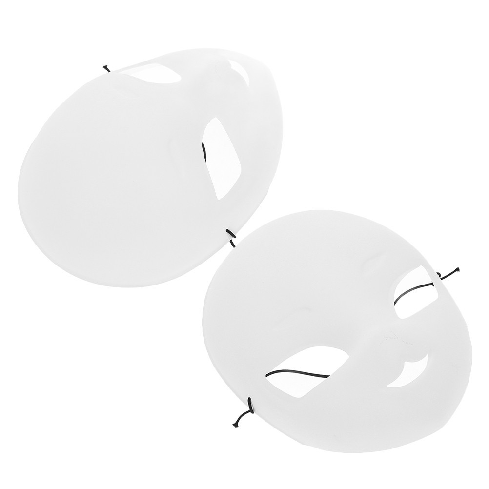 2 Piezas Máscara de Mascarada Blanca para Pintar Graffiti Juegos con disfraces Máscaras Hágalo Usted Mismo