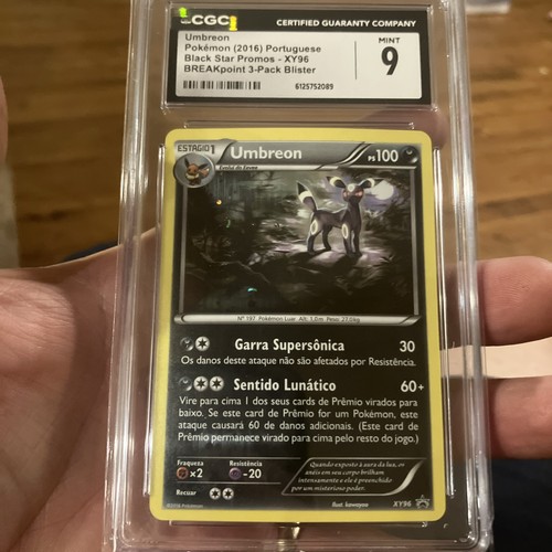 2016 Pokemon XY Black Star Promo Cosmos XY96 Umbreon Holo CGC 9 POP 2 Portuguese