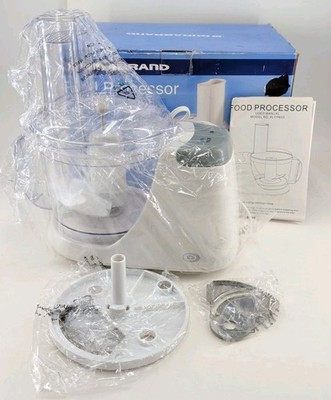 Durabrand 6 Cup Food Processor KLFP603 White New Open Box Slicing Shredding Disc