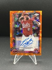 2025 Topps Chrome Sapphire #RA-RL Rhett Lowder Auto Orange Refractor /25