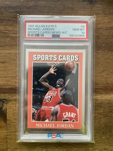1991 Allan Kaye's SPORTS CARDS NEWS #2 MICHAEL JORDAN  PSA 10 GEM MINT  TOUGH!