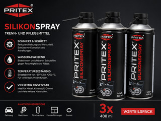 3x PRITEX Silikonspray 400ml Trenn & Pflegemittel #124
