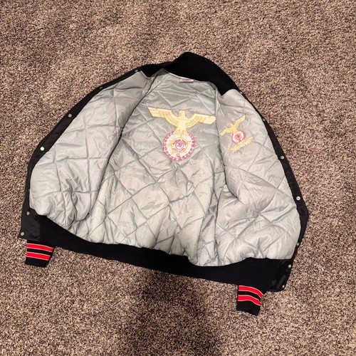 Vintage German American Police Association Embroidered Button Down Jacket Size M - Picture 9 of 11