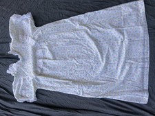 VTG 70s Floral Night Gown Eyelet Trim Size 6 Grandma Core Cottage Core