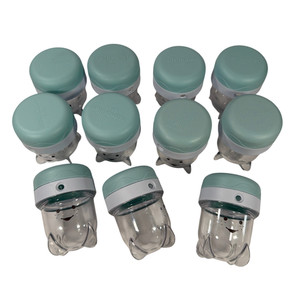 NutriBullet Baby Food Storage Cups with Lids Teal Lot of 11
