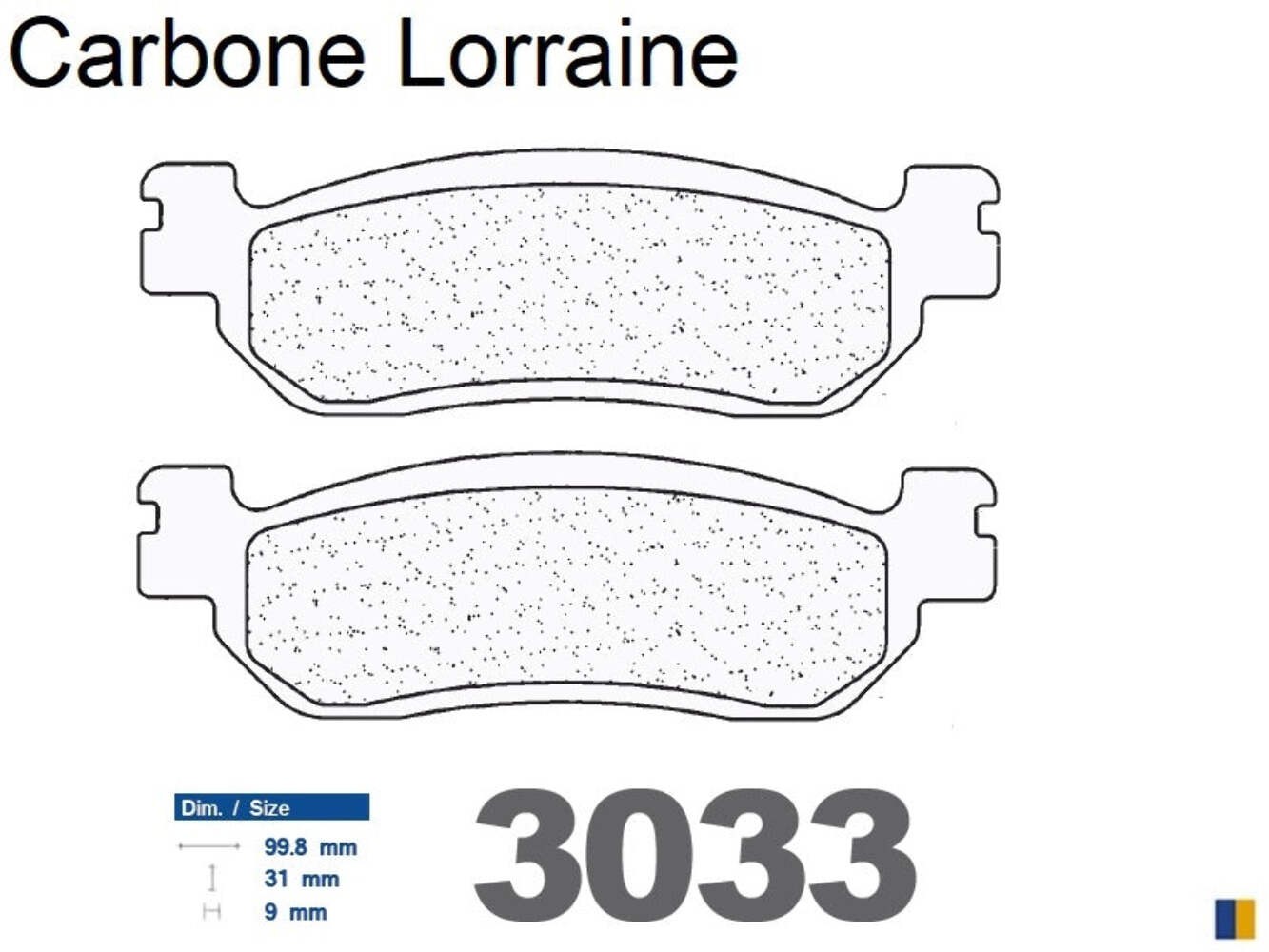 Plaquettes Carbone Lorraine de frein arrière scooter Yamaha VP 250 X-City 2007 2008 2009 2012
