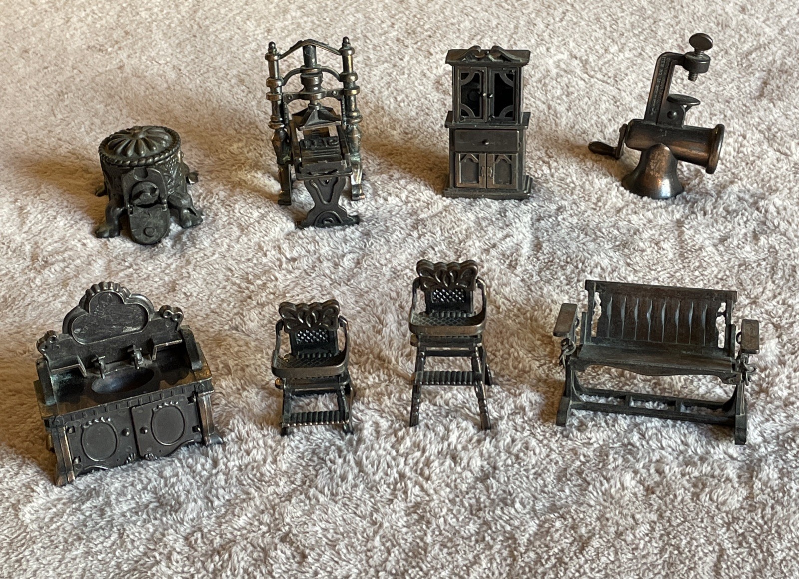 Vintage 1970's Durham Industries Metal Miniatures Lot Of 8 Die Cast Miniatures 