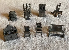 Vintage 1970's Durham Industries Metal Miniatures Lot Of 8 Die Cast Miniatures 