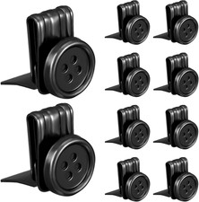 10-Pack Metal Suspenders Buttons Movable No-Sew Clip End Brace Fasteners for Jea