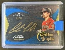 2024 Topps Five Star Corbin Carroll Golden Graphs Blue Auto #/20 Diamondbacks