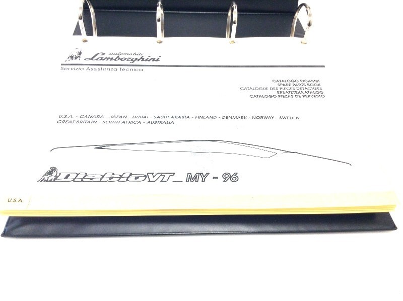 OEM 1996 Lamborghini Diablo Parts & Illustrations Catalogue 901325722