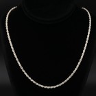 Sterling Silver - Italy 3mm Rope Chain 28" Necklace - 25g