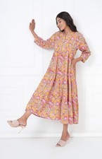 Printed Cotton Long Dress, Women Pretty Gown, Long Maxi, Beach Wear tunic