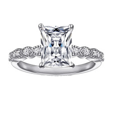 2.0ct Radiant Cut Lab‑Created Diamond Test Pass VVS1/D/Excellent Engagement Ring