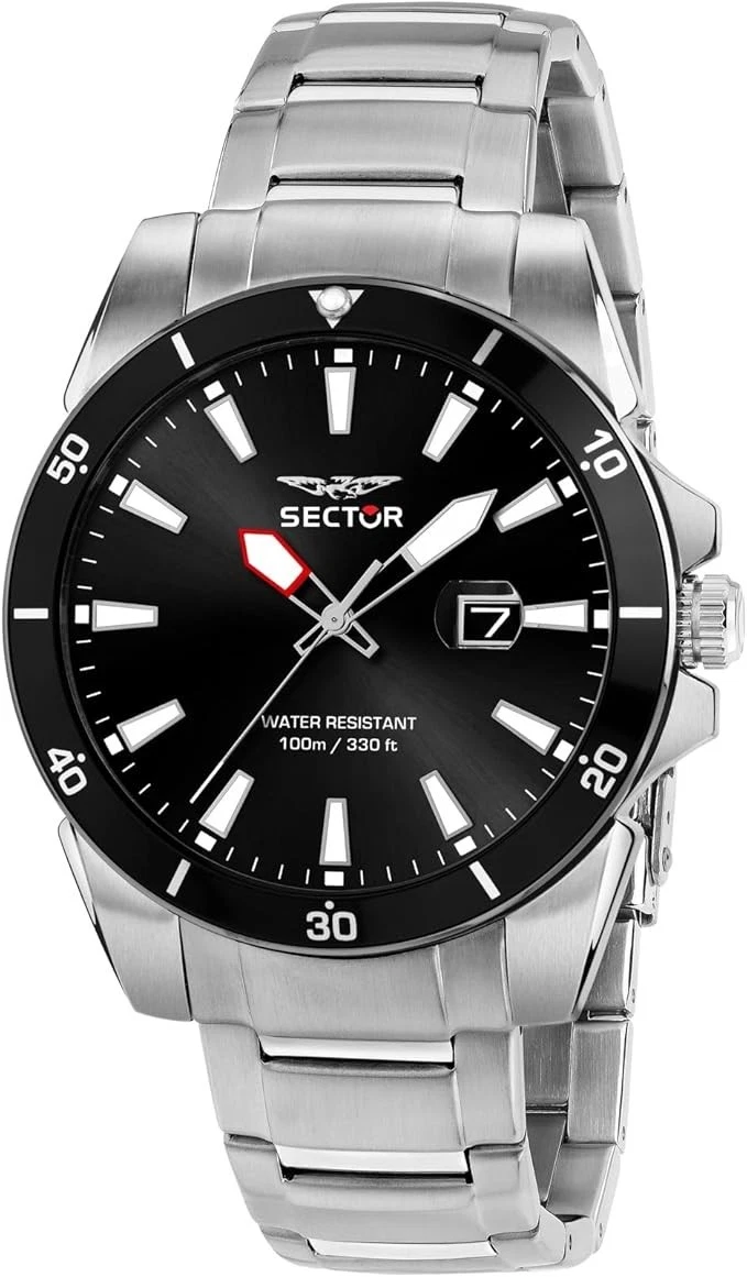 Sector No Limits 450 Orologio Uomo – 43 Mm, Acciaio, Quadrante Blu, Quarzo, Data E Garanzia 2 Anni - 3