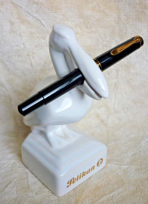 Pelikan Advertising Figure by Pelikan Pen Holder White - 1980s - RARE