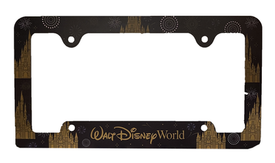 Disney Parks Walt Disney World Castle Fireworks Gold License Plate
