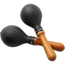 Percussion Maracas Pair Wooden Handle Shakers Rattles Sand Hammer ABS Plastic