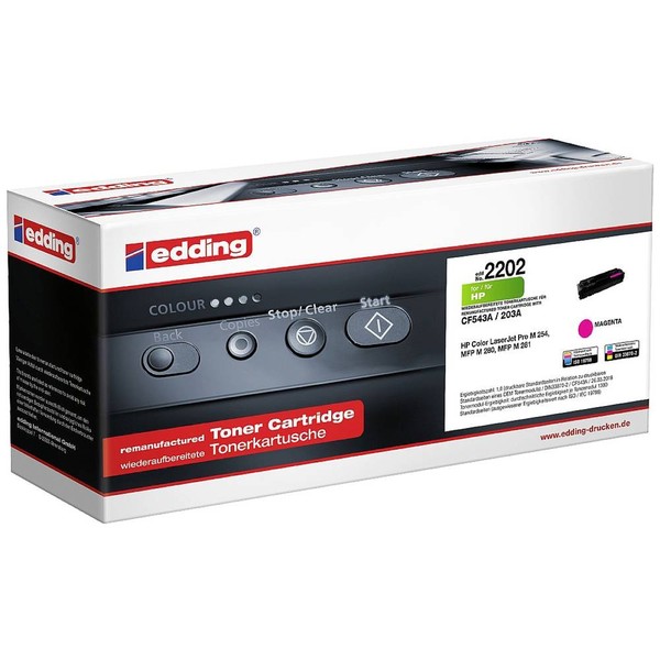 Edding Toner Ersetzt Hp 203A (CF543A) Kompatibel Magenta 1300 Seiten EDD-2202-image