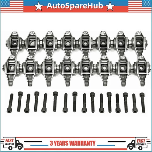 16X LS Rocker Arms w/ Installed Upgraded Trunion Kit For LS1 LS2 LS6 4. ...
