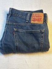 Levi’s Jeans Men 505 Blue Denim Wash Regular Fit Straight Leg Size 38 x 29