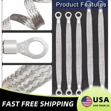 5Pc Universal Automotive Ground Strap,Professional Vehicle Grounding Strap Cable