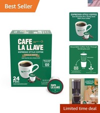 24 Count Dark Roast Espresso Coffee Pods - Bold Flavor, Keurig Compatible