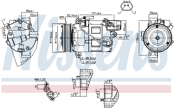 89086 NISSENS Compressor, air conditioning for BMW - Image 16