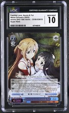 Weiss Schwarz GRADED Familial Love Asuna & Yui SAO SR 10 CGC ENGLISH